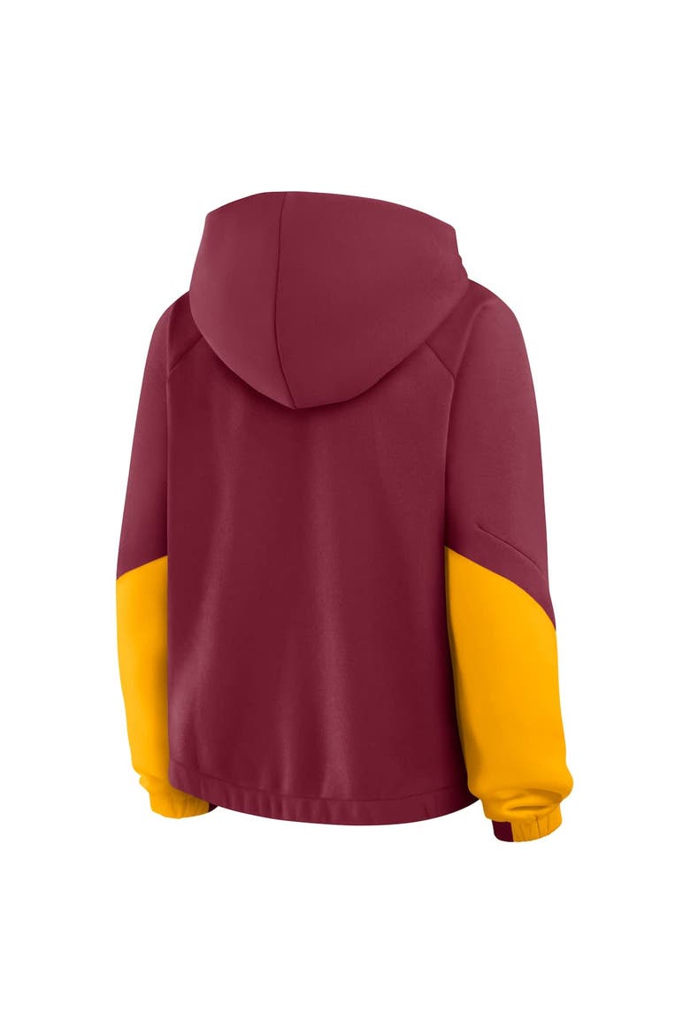 Women's Fanatics Burgundy Washington Commanders Oversized Redzone Bubble Screen Pullover Hoodie, Alternate, color, Burgundy