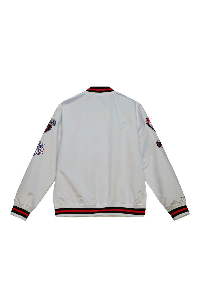 Mitchell & Ness Men's Mitchell & Ness White San Francisco Giants City Collection Satin Full-Snap Varsity Jacket, Alternate, color, 