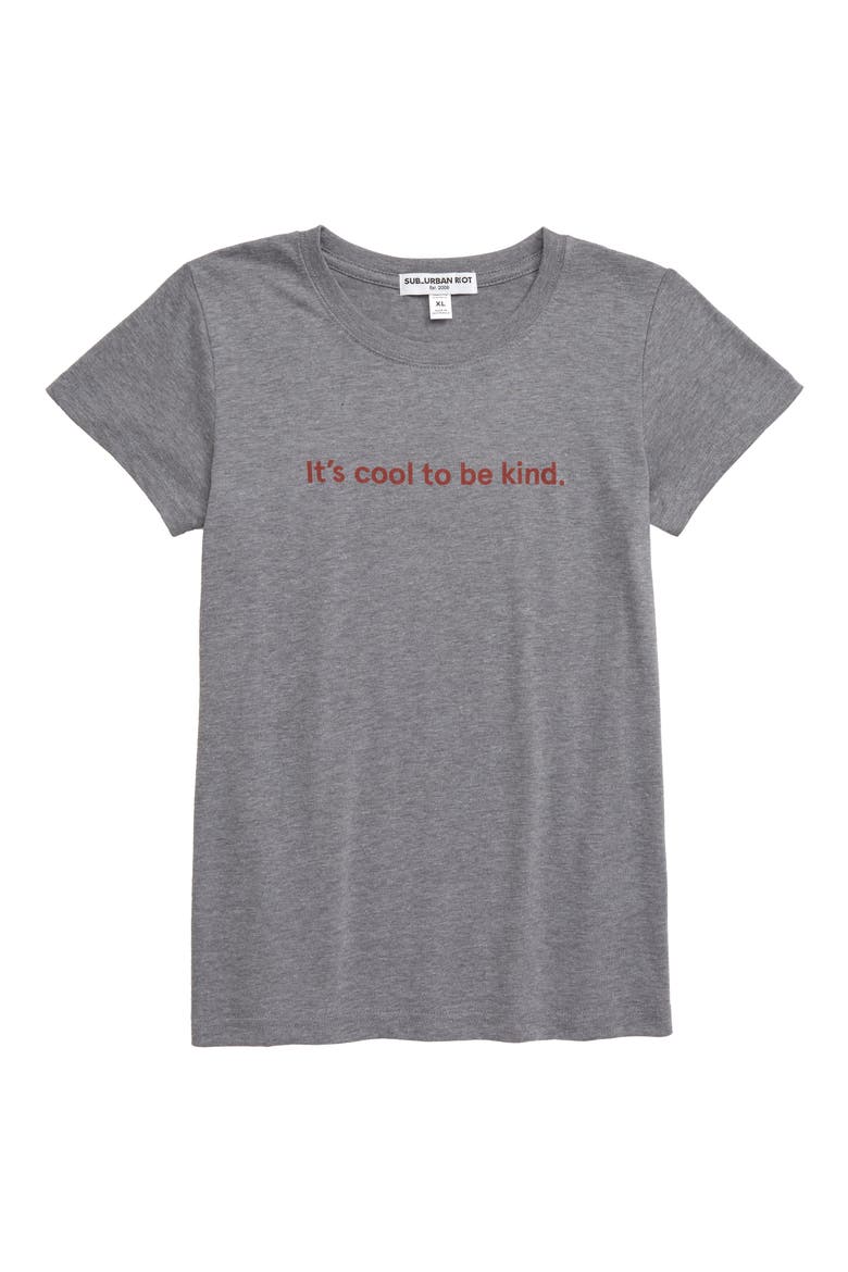 Cool to Be Kind Tee, Main, color, HEATHER GREY