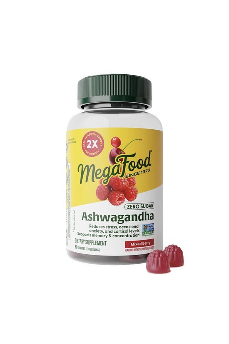 Ashwagandha Gummies, Zero Sugar, Clinically Studied Ashwagandha Ksm 66, Vegan, 60 Mixed Berry Gummies, Main, color, None