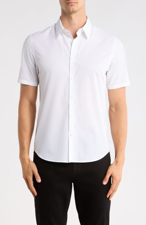 Irving Short Sleeve Cotton Button-Up Shirt