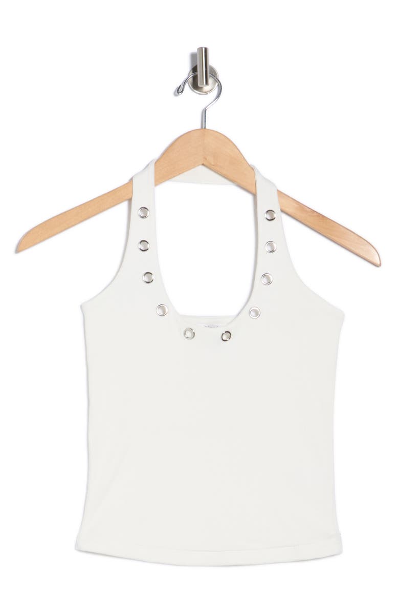 Vigoss Grommet Halter Top, Alternate, color, White