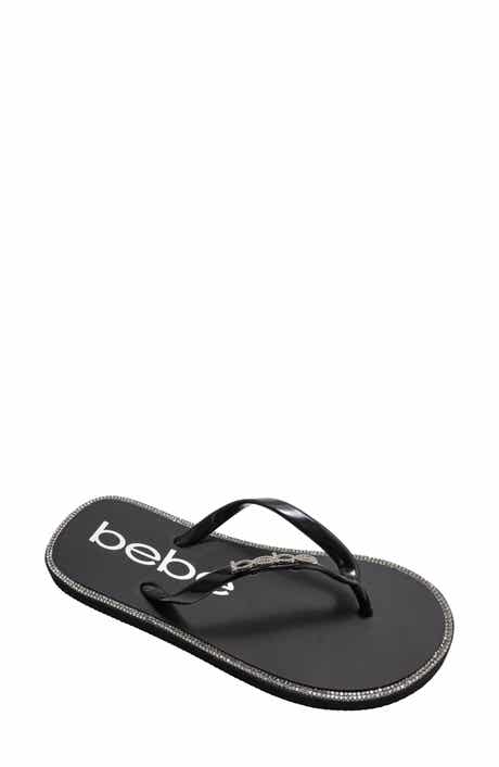 bebe Rhinestone Flip Flop