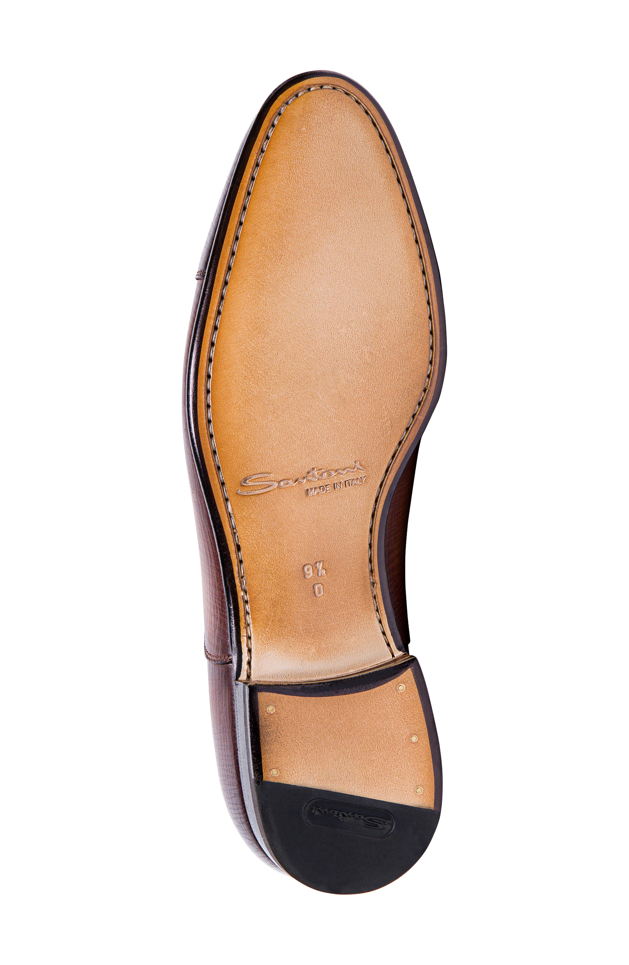 Santoni Darian Textured Cap Toe Oxford, Alternate, color, Brown