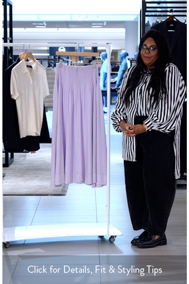 Pleat Accent Linen Blend Maxi Skirt video