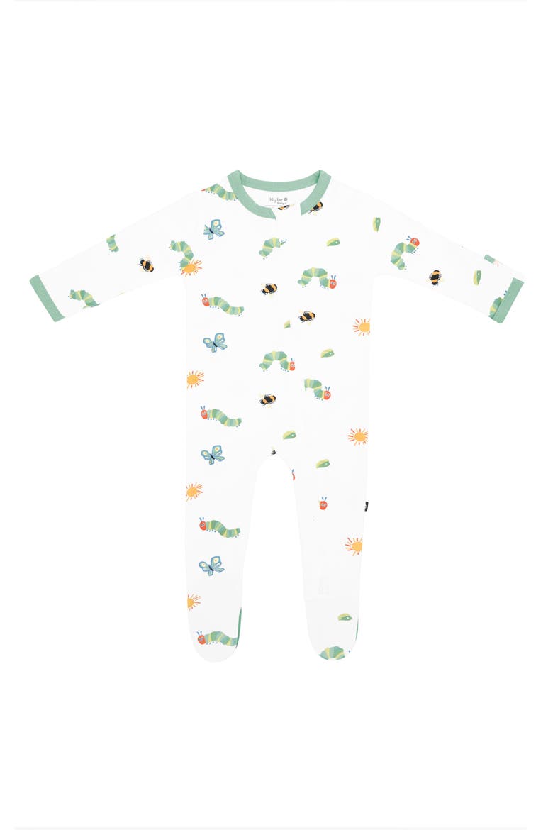 'The Very Hungry Caterpillar' Zip-Up Footie, Main, color, THE VERY HUNGRY CATERPILLAR