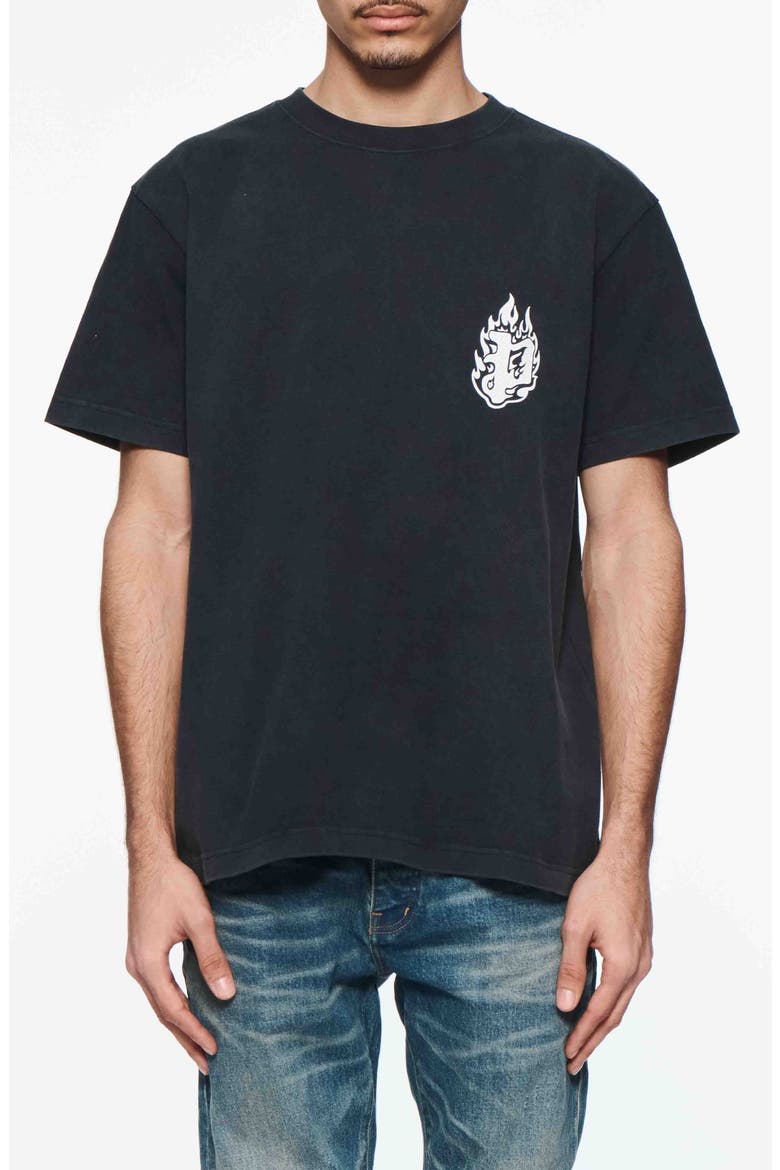 Heavyweight Cotton Graphic T-Shirt, Main, color, BLACK