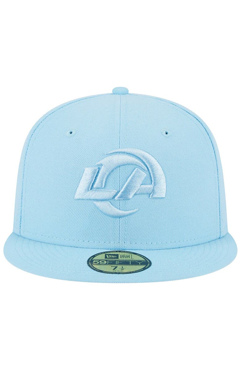 New Era Men's New Era Light Blue Los Angeles Rams Color Pack Brights 59FIFTY Fitted Hat, Alternate, color, 