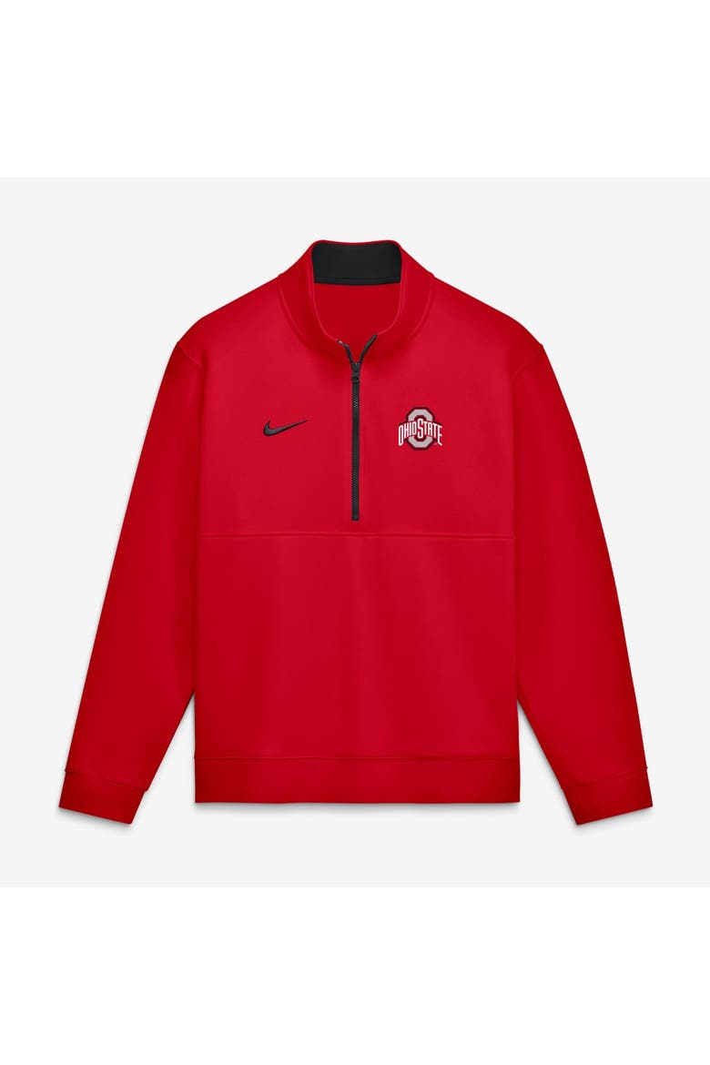 Men's Nike Scarlet Ohio State Buckeyes Primetime Club Fleece Half-Zip Pullover, Main, color, Scarlet
