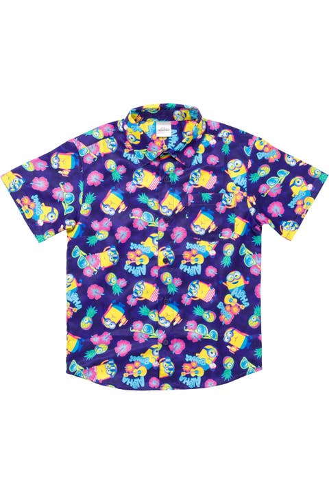 Minions Hawaiian Short Sleeve Button Down Shirt