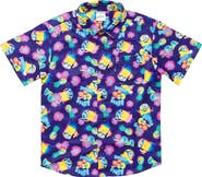 Despicable Me Minions Hawaiian Short Sleeve Button Down Shirt