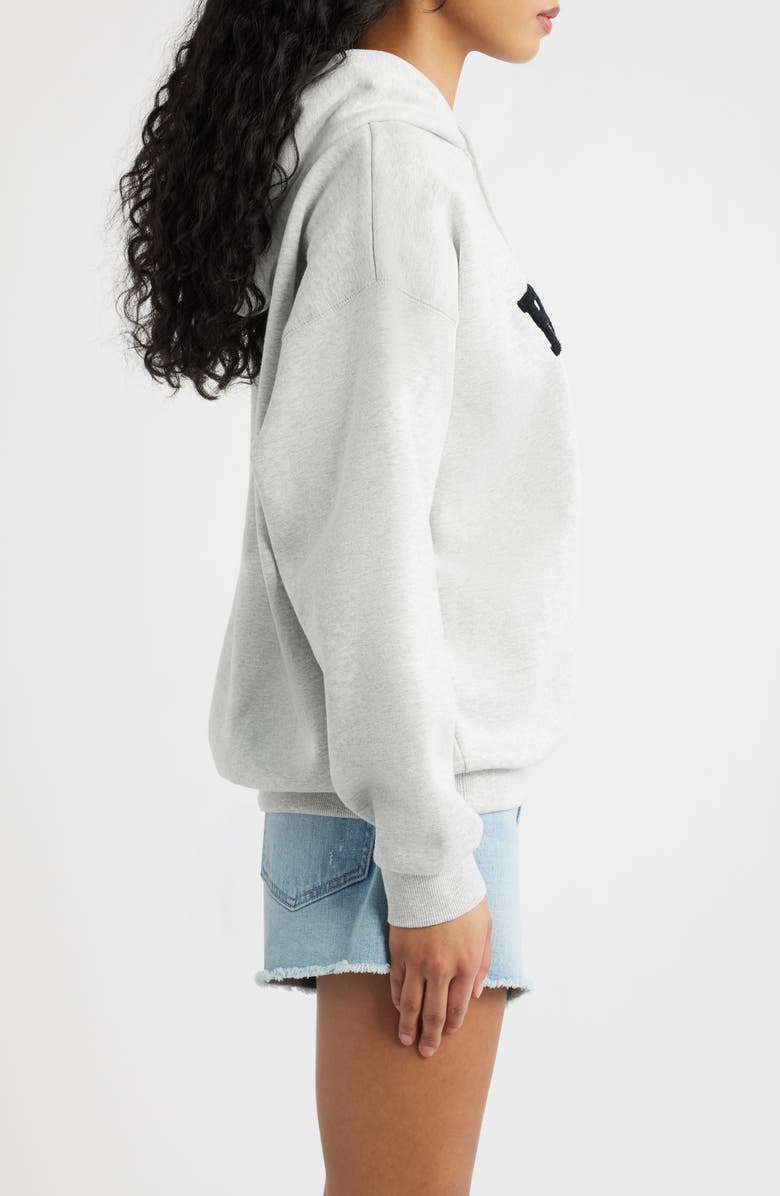 Rip Curl Varsity Logo Graphic Hoodie, Alternate, color, Grey Marle/ Black