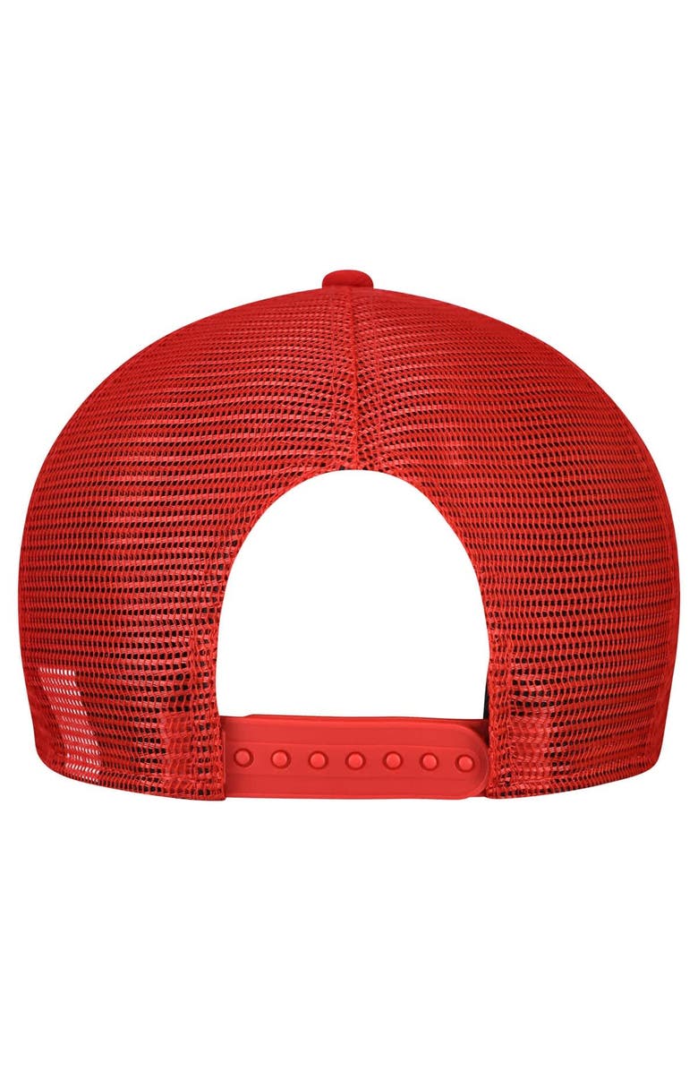 New Era Men's New Era  Gray/Scarlet San Francisco 49ers Cork Split Panel 9FIFTY Trucker Snapback Hat, Alternate, color, Gray