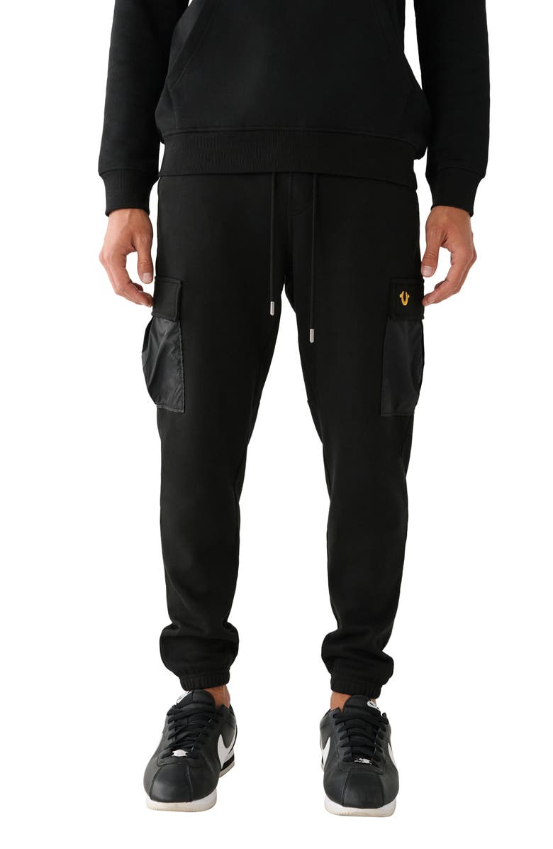 True Religion Brand Jeans Cargo Revolt Cotton Blend Joggers, Main, color, 