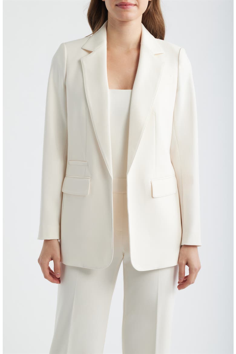 Tailored Open Front Blazer, Main, color, WHITE DOVE