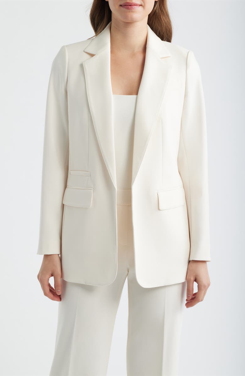 Anne Klein Tailored Open Front Blazer, Main, color, White Dove