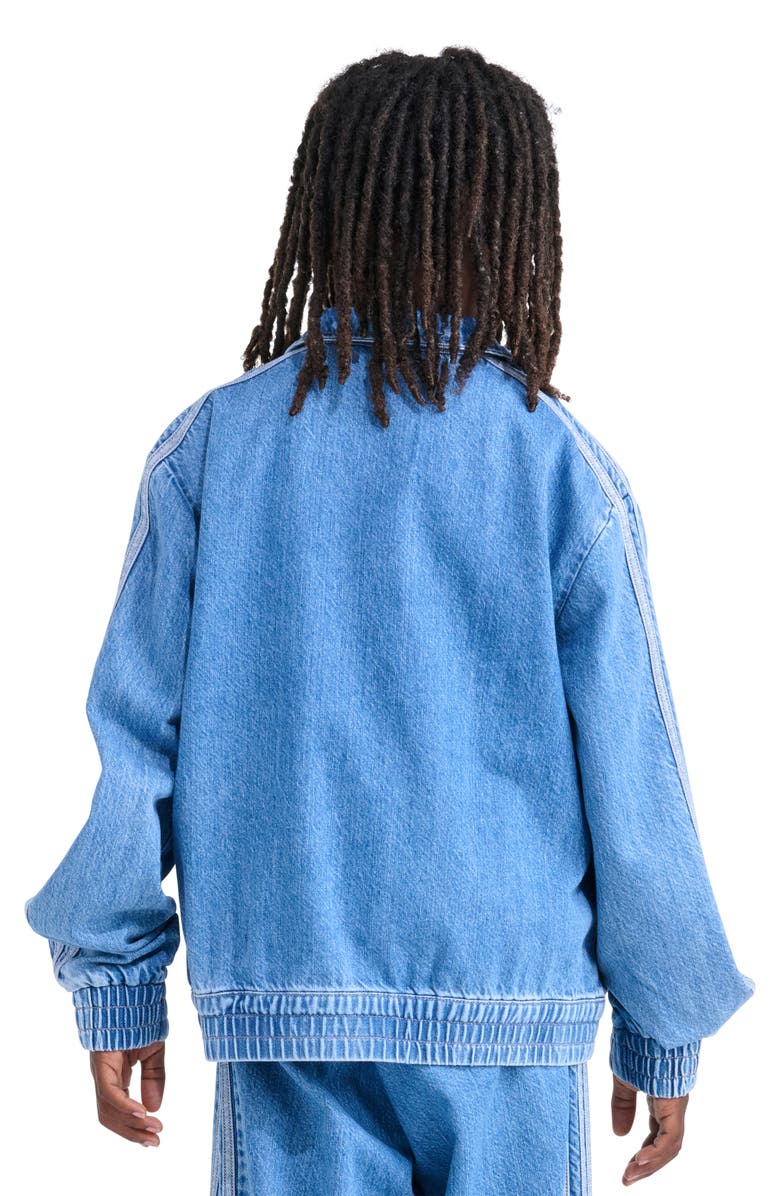 adidas Originals Kids' Firebird Denim Jacket, Alternate, color, Medium Wash