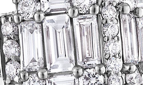 Mindi Mond Clarity Step Diamond Band Ring In 18k White Gold