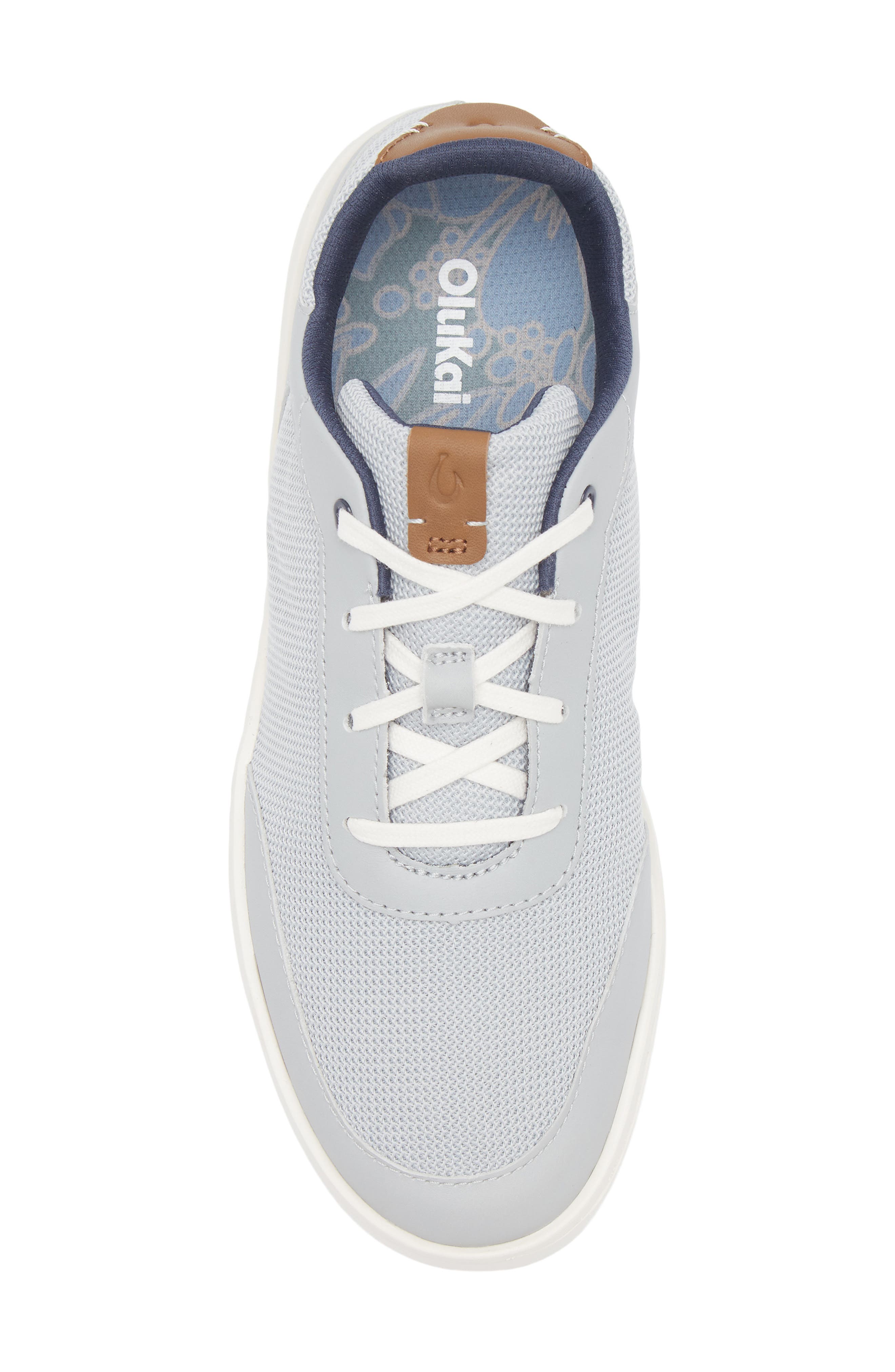 OluKai Kiahuna Sneaker, Alternate, color, Cloud Grey / Tan