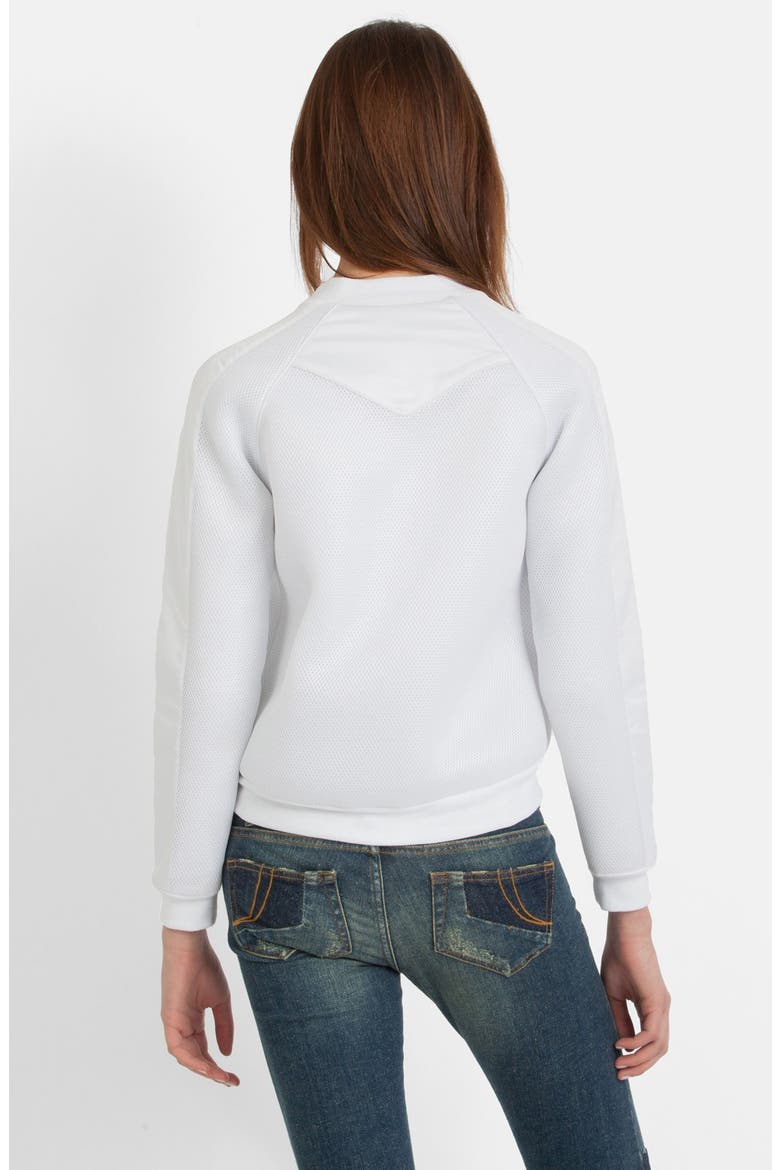 'Elyana' Bomber Jacket, Alternate, color, BLANC