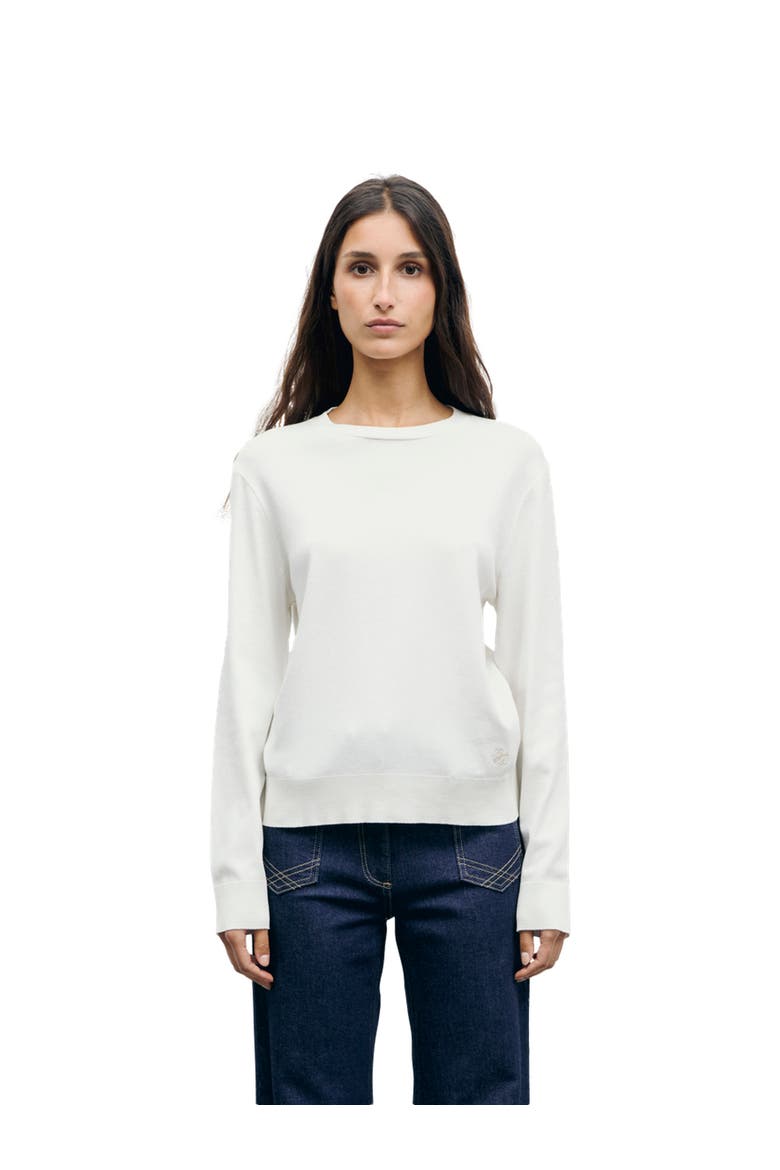 Bara Long Sleeve Crew Neck T-Shirt, Main, color, Ecru