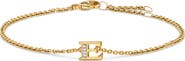 David Yurman Petite Pavé Initial Chain Bracelet in 18K Yellow Gold with Diamonds
