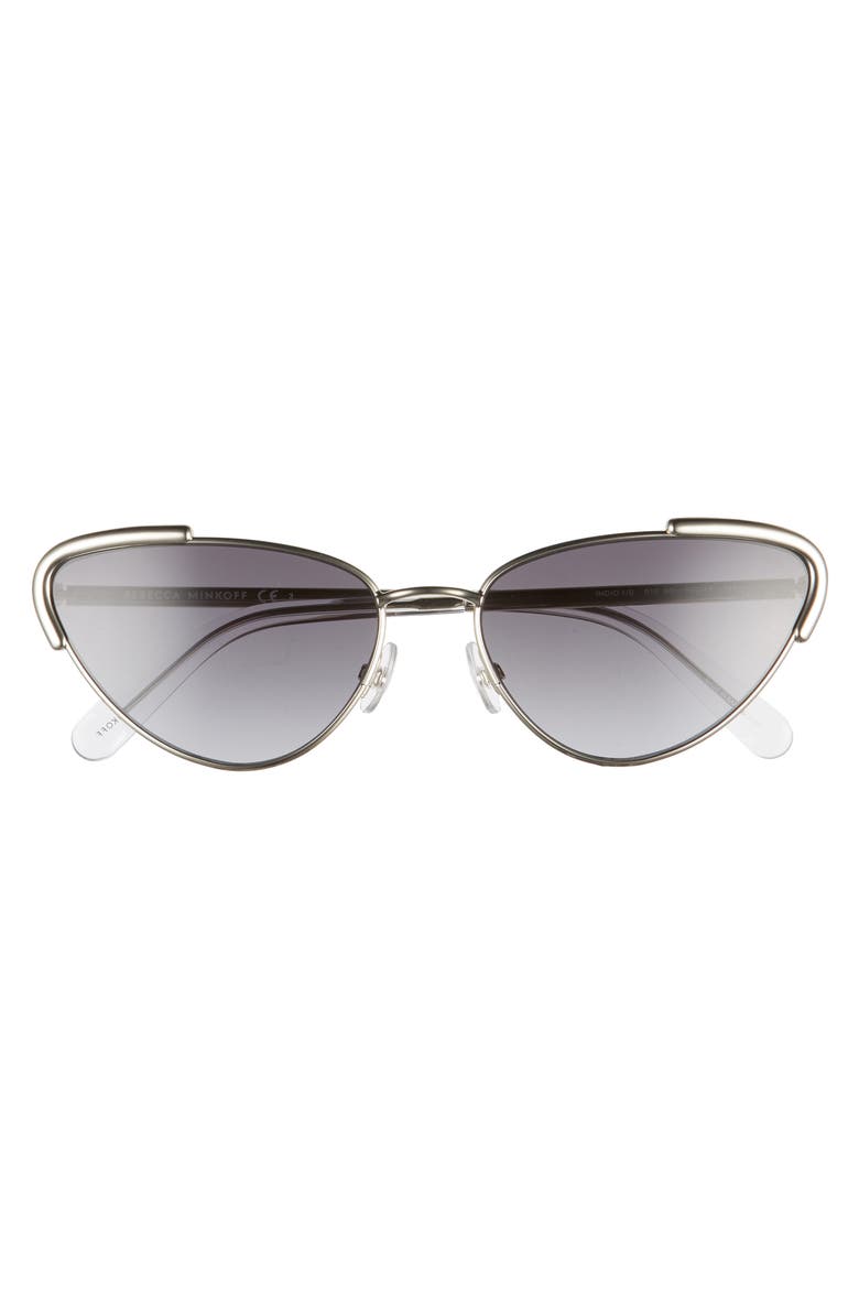 Indio1 59mm Cat Eye Sunglasses, Alternate, color, PALLADIUM/ GREY