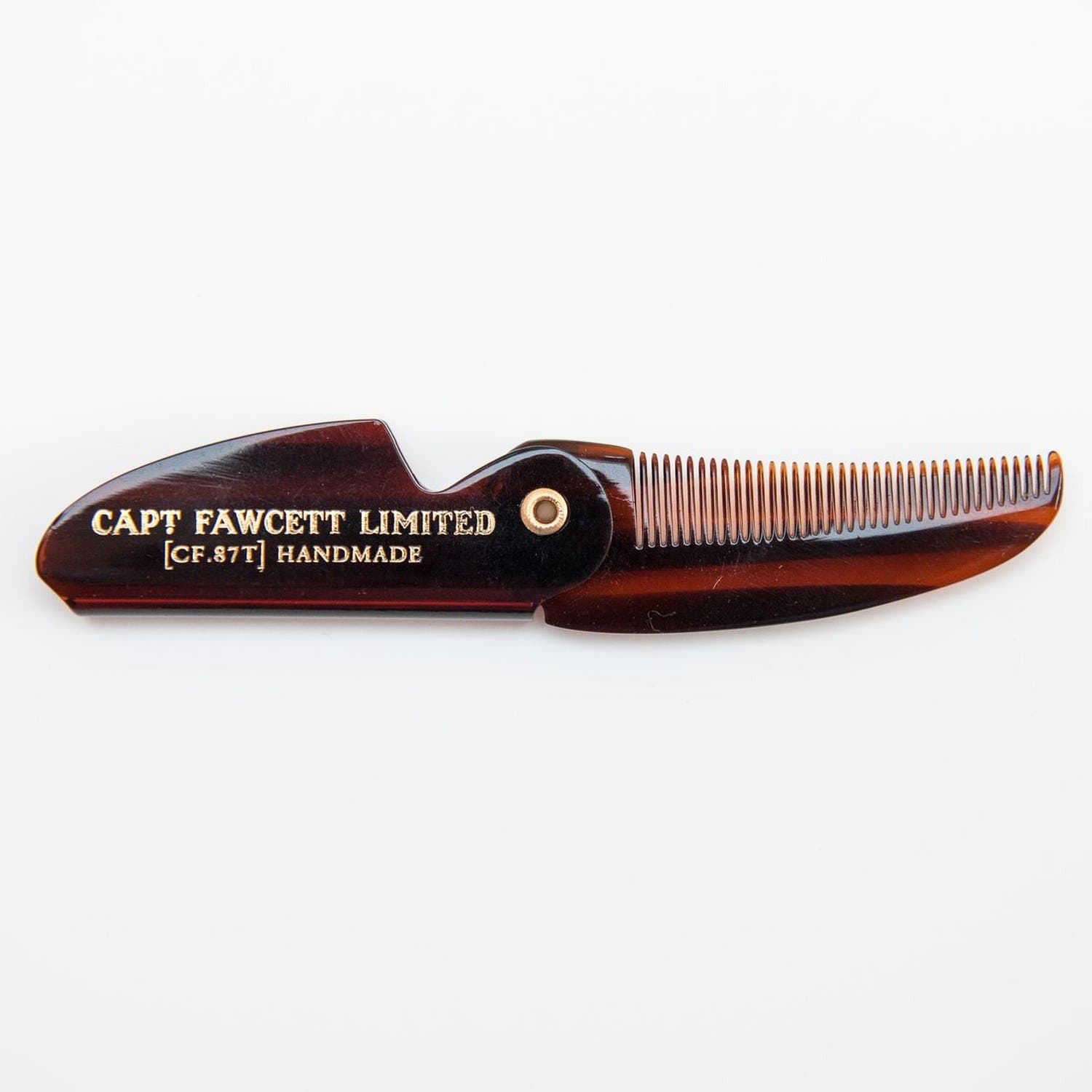 Captain Fawcett Folding Pocket Moustache Comb 
