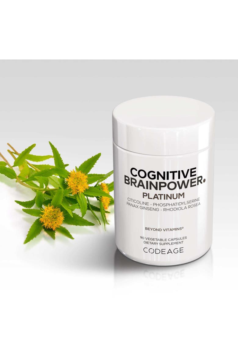 Cognitive Brainpower Platinum, Cognizin Citicoline Supplement, Alternate, color, White
