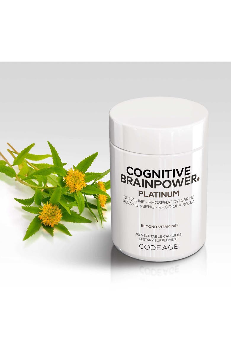 Codeage Cognitive Brainpower Platinum, Cognizin Citicoline Supplement, Alternate, color, 