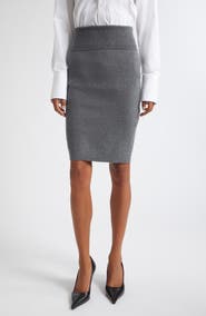 Stella McCartney Virgin Wool Knit Pencil Skirt