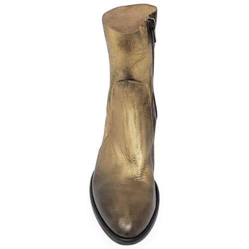 Madison Maison P2577 Distressed Ankle Boot In Gold