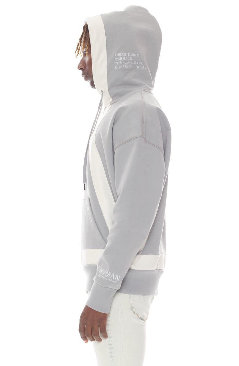 HVMAN Taped Cotton Hoodie, Alternate, color, Ghost Grey