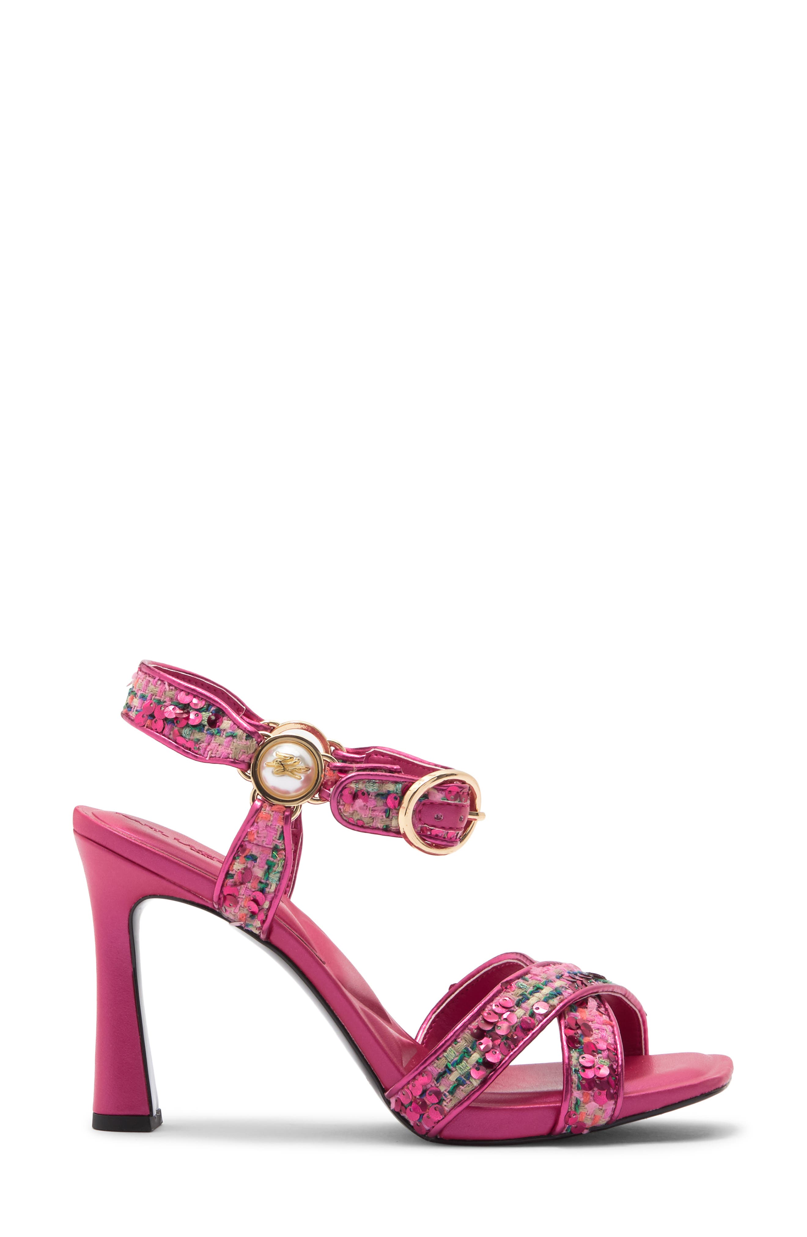 Daelin Ankle Strap Sandal, Alternate, color, HOT PINK