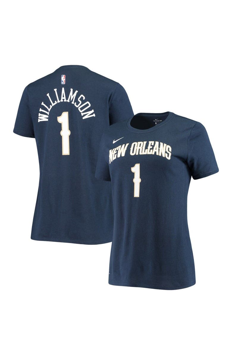 Nike Women's Nike Zion Williamson Navy New Orleans Pelicans Name & Number Performance T-Shirt, Main, color, 