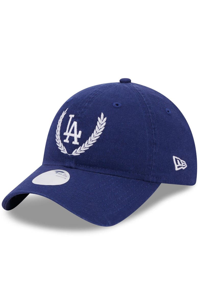New Era Women's New Era Royal Los Angeles Dodgers Leaves 9TWENTY Adjustable Hat, Main, color,