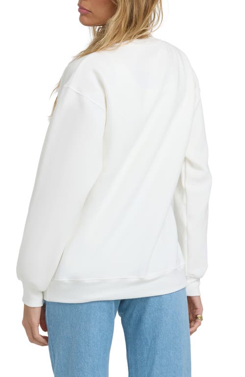 Billabong Seaside Dreams Fleece Crewneck Graphic Sweatshirt In Brown