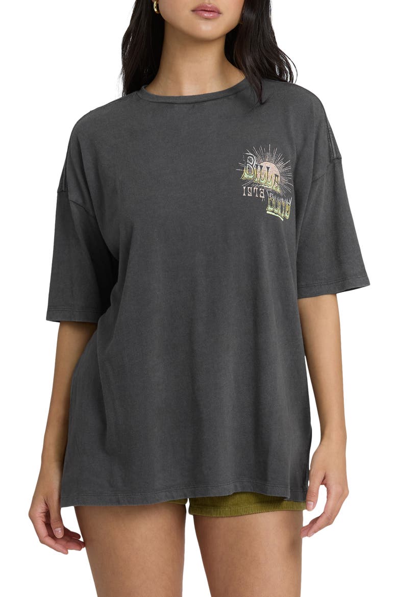 Sun Chasing Oversize Cotton Graphic T-Shirt, Main, color, OFF BLACK