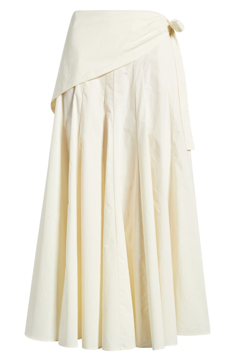 MANGO Falda Milos Faux Wrap Cotton Skirt, Main, color, Off White