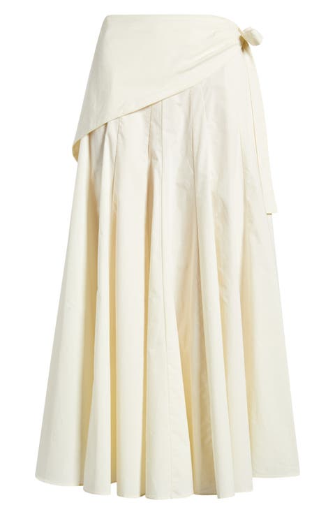 Falda Milos Faux Wrap Cotton Skirt