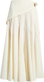 MANGO Falda Milos Faux Wrap Cotton Skirt