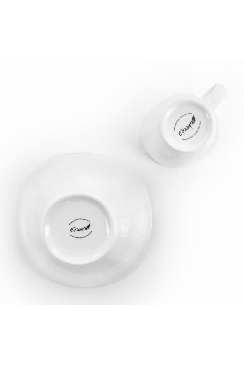 Bishop 16 Piece Soft Square Porcelain Dinnerware Set, Alternate, color, White