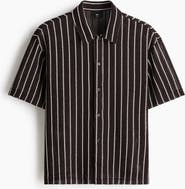 H&M Regular Fit Textured-knit Shirt