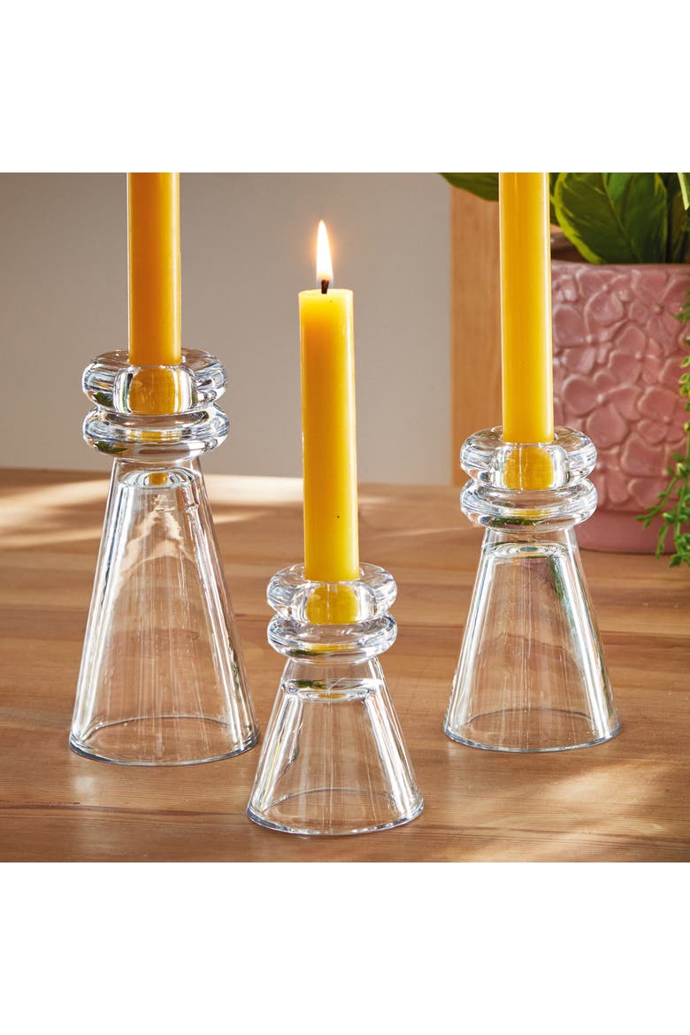 Orb Taper Holder Sm Clear Glass Everyday,Spring, Alternate, color, Clear