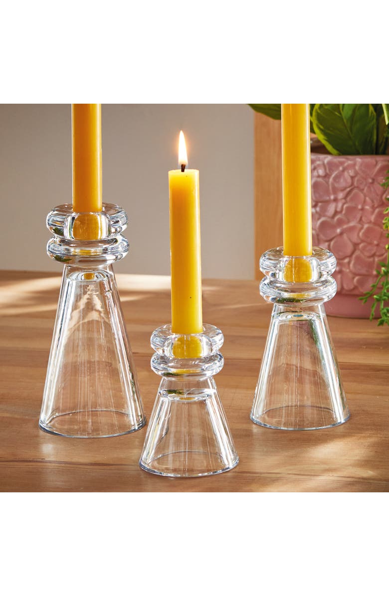 tag Orb Taper Holder Sm Clear Glass Everyday,Spring, Alternate, color, Clear