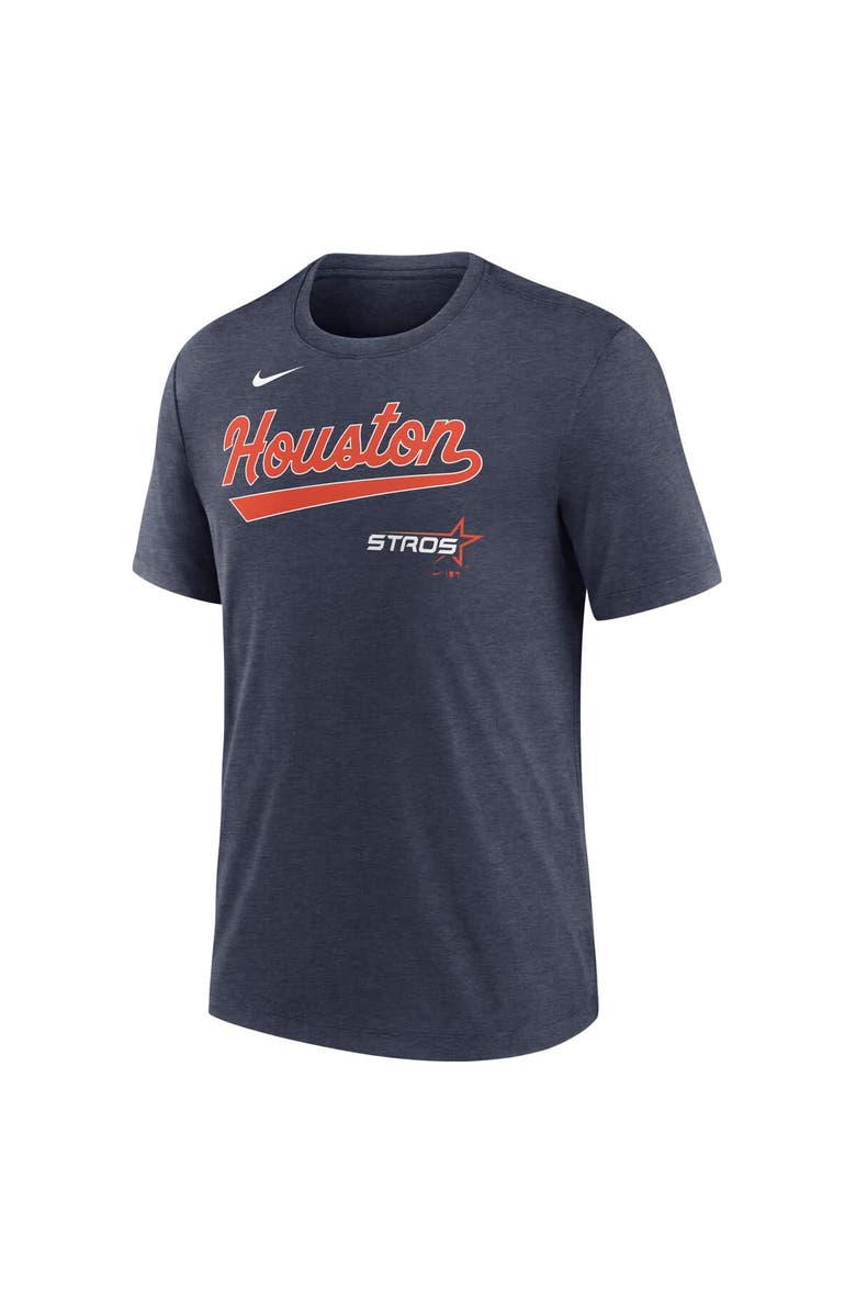 Nike Men's Nike  Heather Navy Houston Astros 2025 City Connect Tri-Blend T-Shirt, Alternate, color, Heather Navy