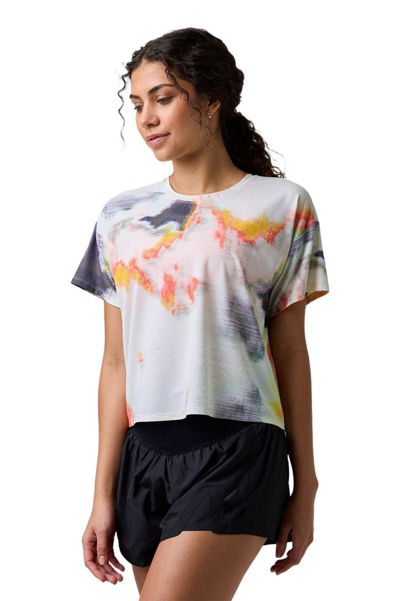 Wasatch Adventure Run T-Shirt - Women's, Main, color, Multi Glitch Print