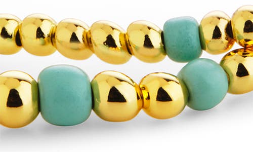 Sterling Forever Misty Beaded Stretch Bracelet Set Of 2
