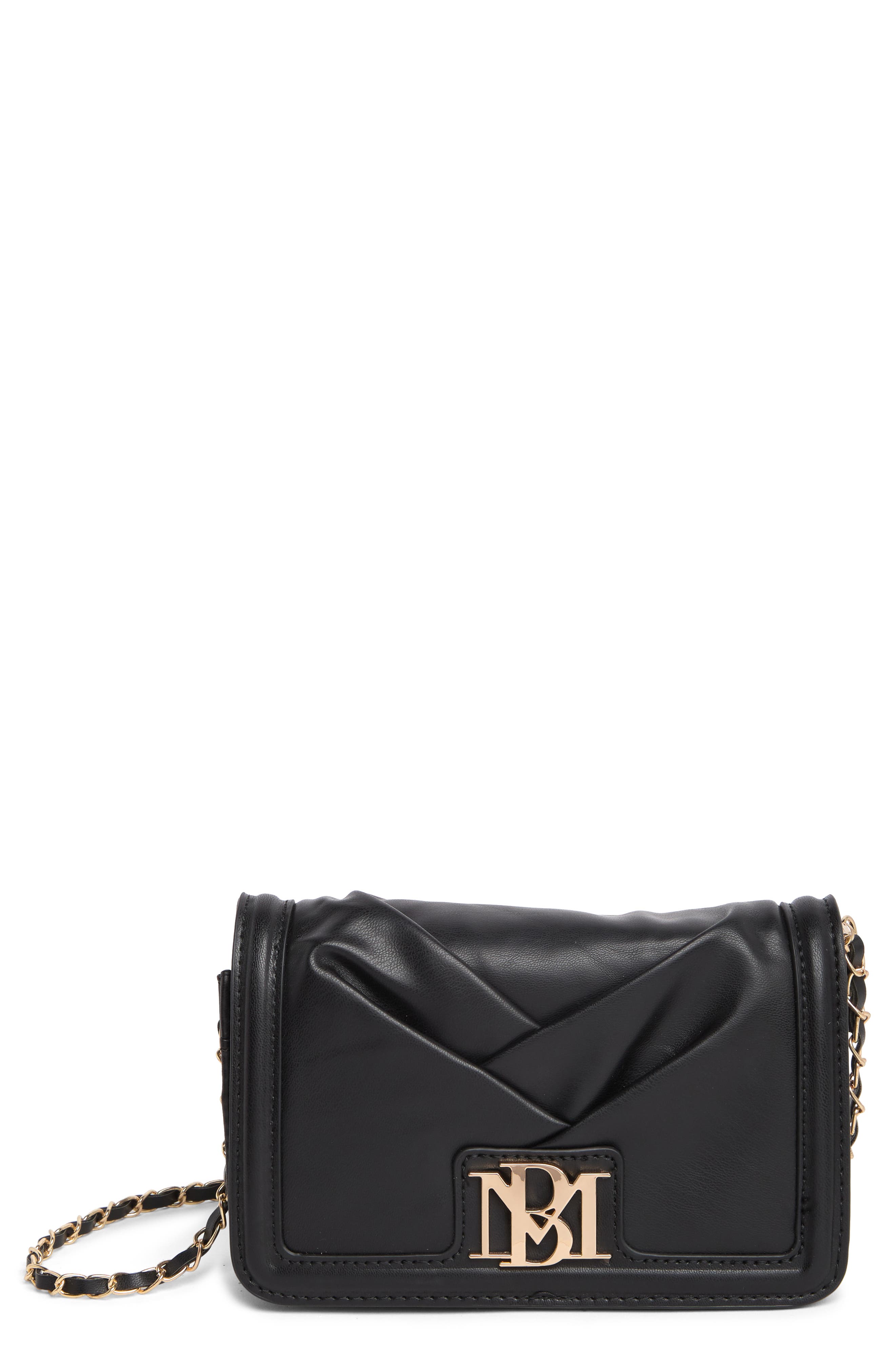 Badgley Mischka Collection Small Pleat Crossbody Bag, Main, color, 