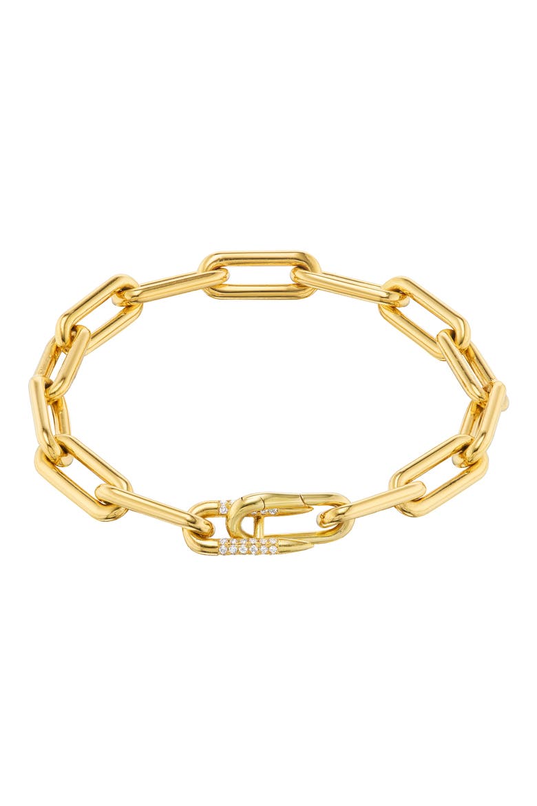 Heavy Metal Diamond Bracelet, Main, color, YELLOW GOLD
